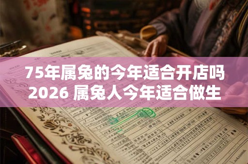 75年属兔的今年适合开店吗2026 属兔人今年适合做生意吗