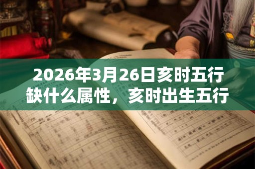 2026年3月26日亥时五行缺什么属性，亥时出生五行缺什么