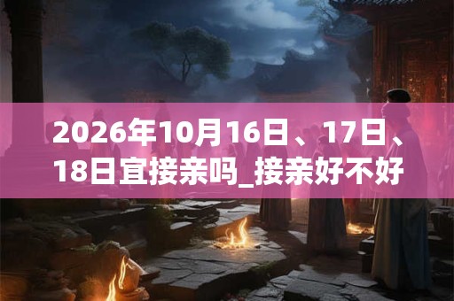 2026年10月16日、17日、18日宜接亲吗_接亲好不好