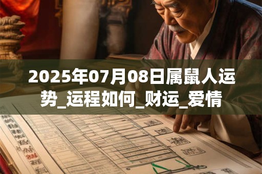 2025年07月08日属鼠人运势_运程如何_财运_爱情