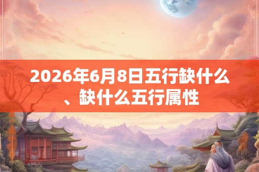 2026年6月8日五行缺什么、缺什么五行属性