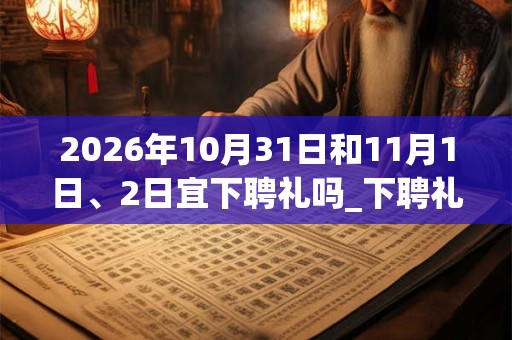 2026年10月31日和11月1日、2日宜下聘礼吗_下聘礼好不好