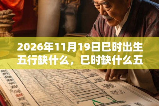 2026年11月19日巳时出生五行缺什么，巳时缺什么五行