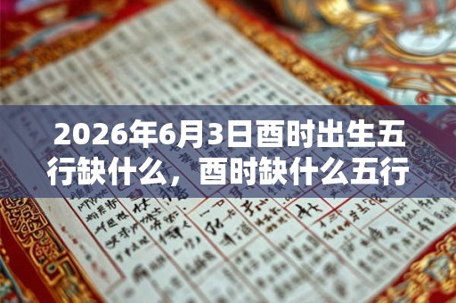 2026年6月3日酉时出生五行缺什么，酉时缺什么五行