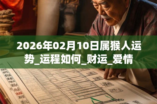 2026年02月10日属猴人运势_运程如何_财运_爱情