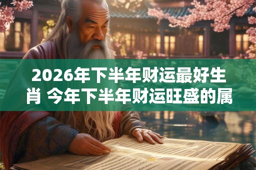 2026年下半年财运最好生肖 今年下半年财运旺盛的属相