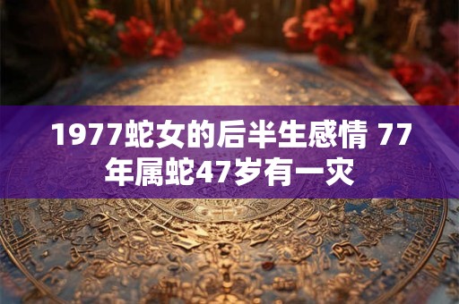 1977蛇女的后半生感情 77年属蛇47岁有一灾