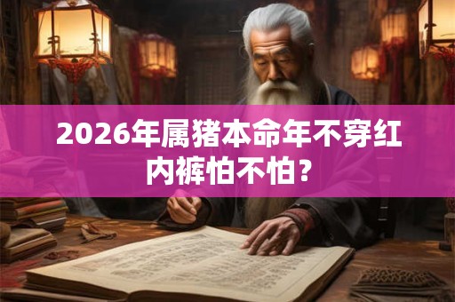 2026年属猪本命年不穿红内裤怕不怕？