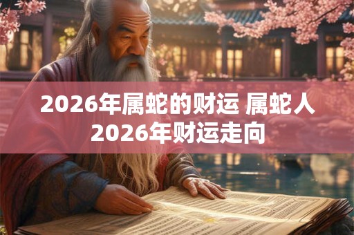 2026年属蛇的财运 属蛇人2026年财运走向