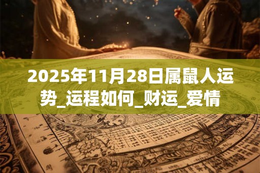 2025年11月28日属鼠人运势_运程如何_财运_爱情