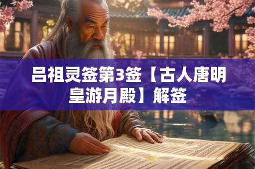 吕祖灵签第3签【古人唐明皇游月殿】解签