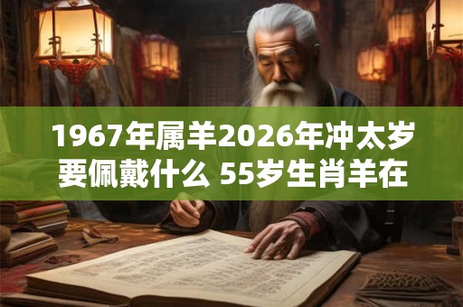 1967年属羊2026年冲太岁要佩戴什么 55岁生肖羊在牛年犯太岁怎么破解