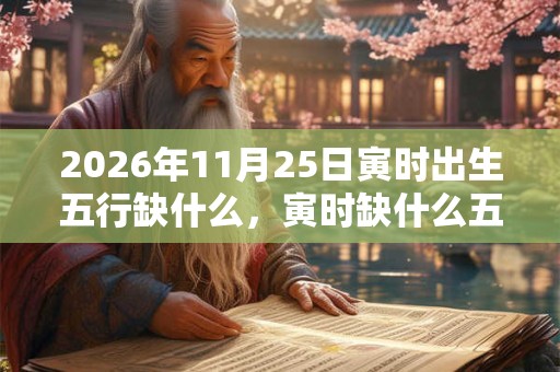 2026年11月25日寅时出生五行缺什么，寅时缺什么五行