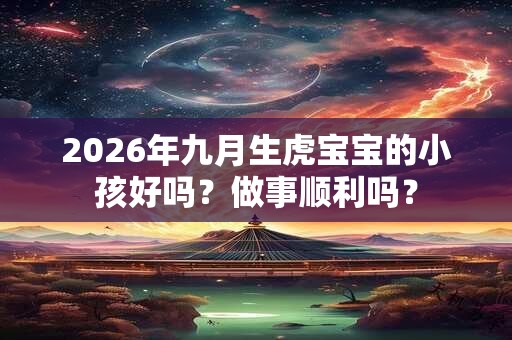 2026年九月生虎宝宝的小孩好吗？做事顺利吗？