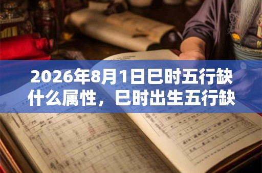 2026年8月1日巳时五行缺什么属性，巳时出生五行缺什么