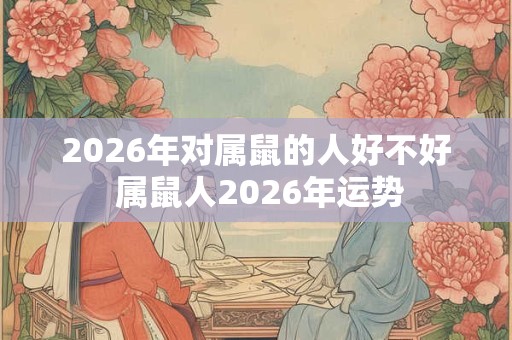 2026年对属鼠的人好不好 属鼠人2026年运势