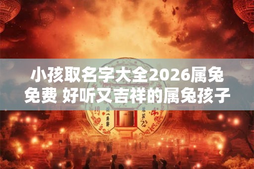 小孩取名字大全2026属兔免费 好听又吉祥的属兔孩子名字