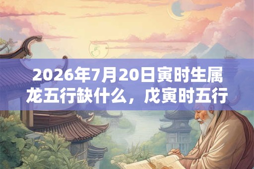 2026年7月20日寅时生属龙五行缺什么，戊寅时五行缺什么