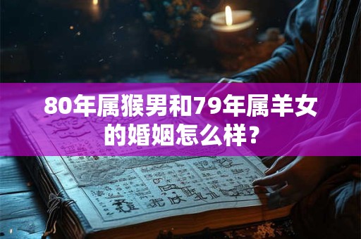80年属猴男和79年属羊女的婚姻怎么样？