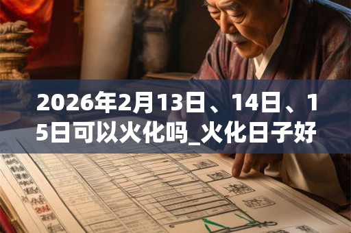 2026年2月13日、14日、15日可以火化吗_火化日子好吗