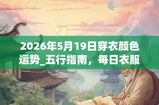 2026年5月19日穿衣颜色运势_五行指南，每日衣服颜色幸运色