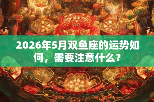 2026年5月双鱼座的运势如何，需要注意什么？