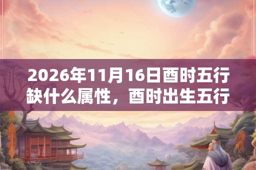 2026年11月16日酉时五行缺什么属性，酉时出生五行缺什么
