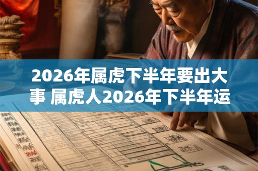 2026年属虎下半年要出大事 属虎人2026年下半年运势