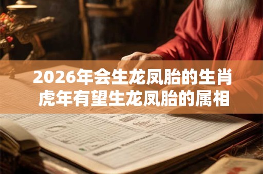 2026年会生龙凤胎的生肖 虎年有望生龙凤胎的属相