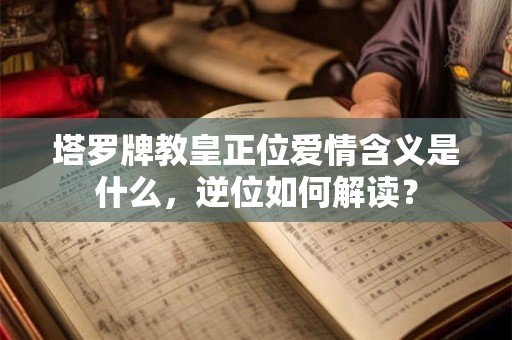 塔罗牌教皇正位爱情含义是什么，逆位如何解读？