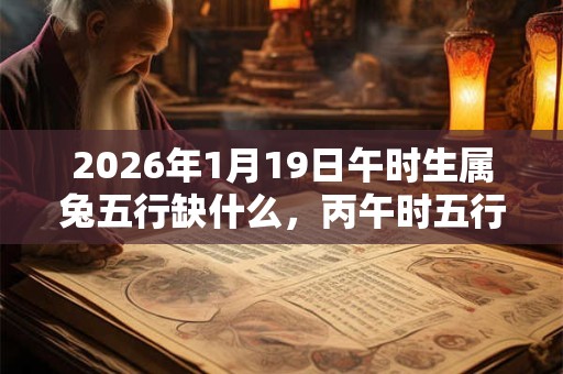 2026年1月19日午时生属兔五行缺什么，丙午时五行缺什么