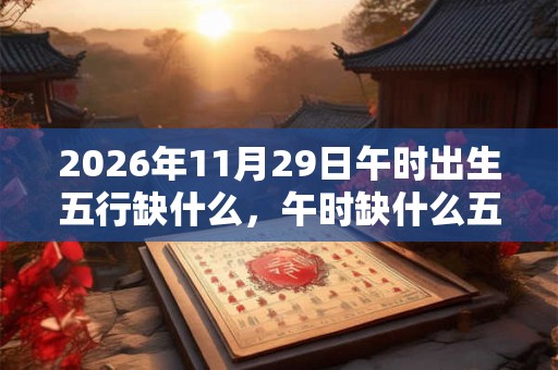 2026年11月29日午时出生五行缺什么，午时缺什么五行