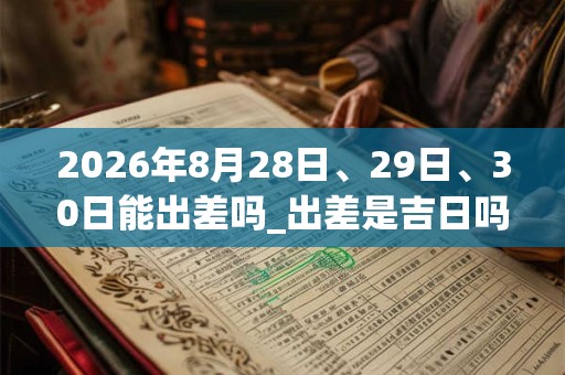 2026年8月28日、29日、30日能出差吗_出差是吉日吗