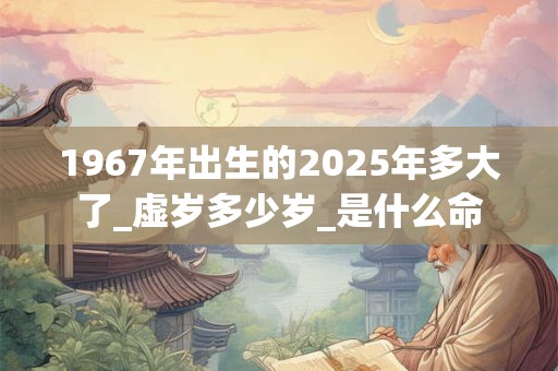 1967年出生的2025年多大了_虚岁多少岁_是什么命