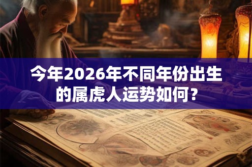 今年2026年不同年份出生的属虎人运势如何？