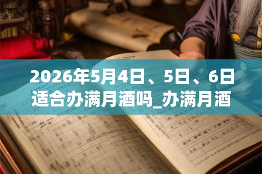 2026年5月4日、5日、6日适合办满月酒吗_办满月酒吉利吗