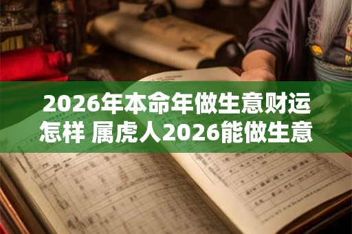 2026年本命年做生意财运怎样 属虎人2026能做生意吗