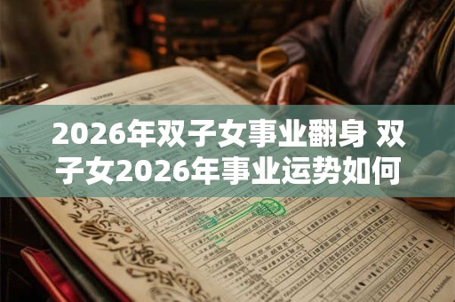 2026年双子女事业翻身 双子女2026年事业运势如何