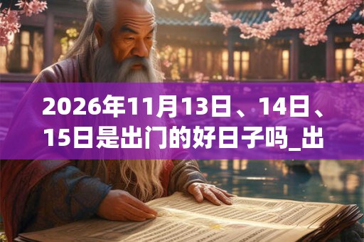 2026年11月13日、14日、15日是出门的好日子吗_出门可以吗