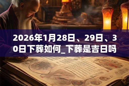 2026年1月28日、29日、30日下葬如何_下葬是吉日吗