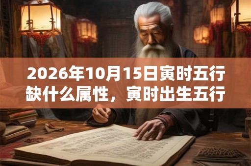 2026年10月15日寅时五行缺什么属性，寅时出生五行缺什么