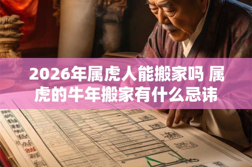 2026年属虎人能搬家吗 属虎的牛年搬家有什么忌讳