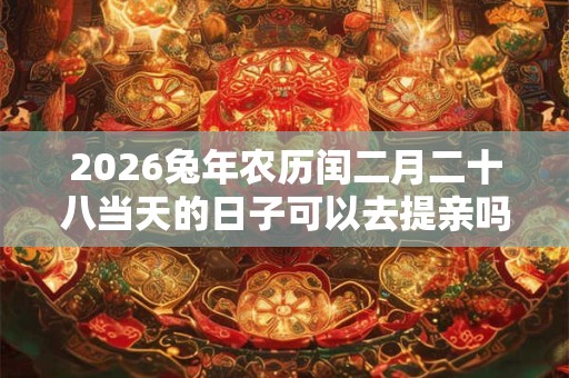 2026兔年农历闰二月二十八当天的日子可以去提亲吗？