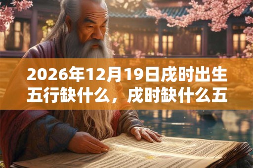 2026年12月19日戌时出生五行缺什么，戌时缺什么五行