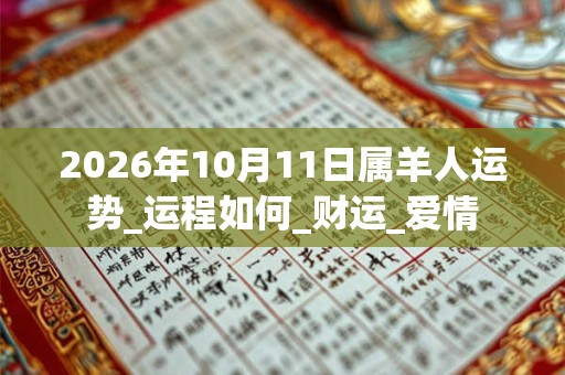 2026年10月11日属羊人运势_运程如何_财运_爱情