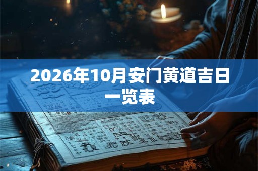 2026年10月安门黄道吉日一览表 2026年10月安门黄道吉日一览表