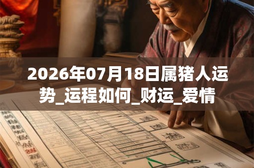 2026年07月18日属猪人运势_运程如何_财运_爱情