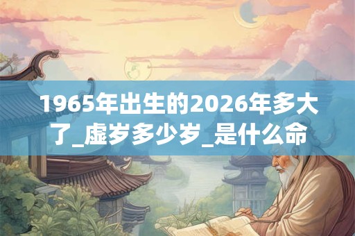 1965年出生的2026年多大了_虚岁多少岁_是什么命