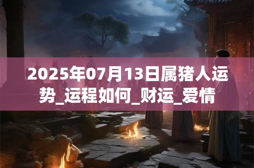 2025年07月13日属猪人运势_运程如何_财运_爱情 2025年07月13日属猪人运势_运程如何_财运_爱情