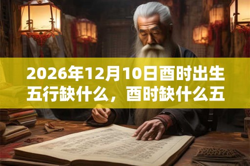 2026年12月10日酉时出生五行缺什么，酉时缺什么五行